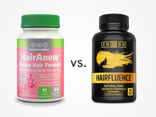 HairAnew vs Hairfluence Hair Growth Vitamins and Supplements | MS FULL HAIR