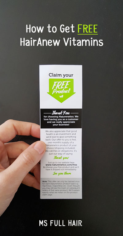 How to get HairAnew free sample coupon
