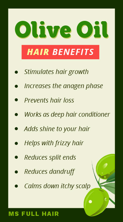 olive oil benefits for hair and scalp